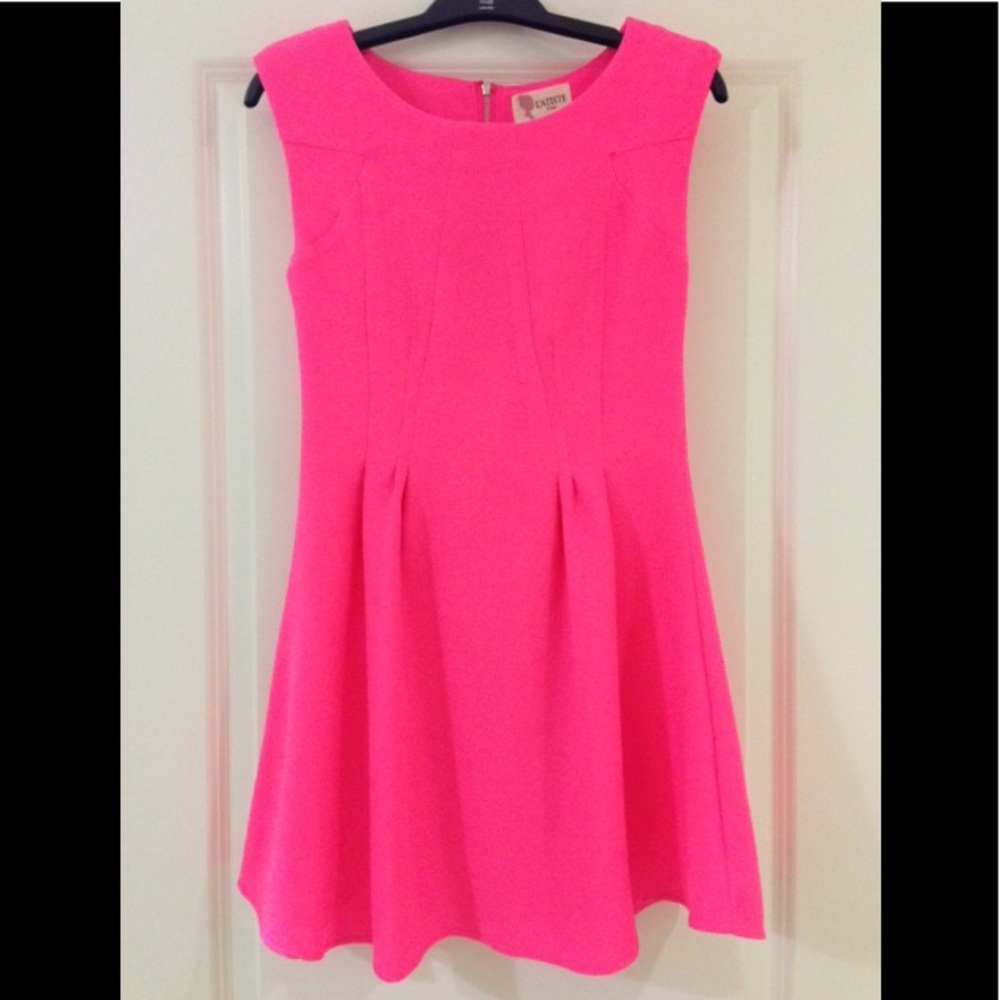 L'ATISTE Pink Bachelorette Skater Dress Small S